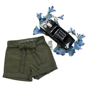 Vanilla Star NWT Olive Green High Rise Tie Waist Shorts Juniors/Women Various